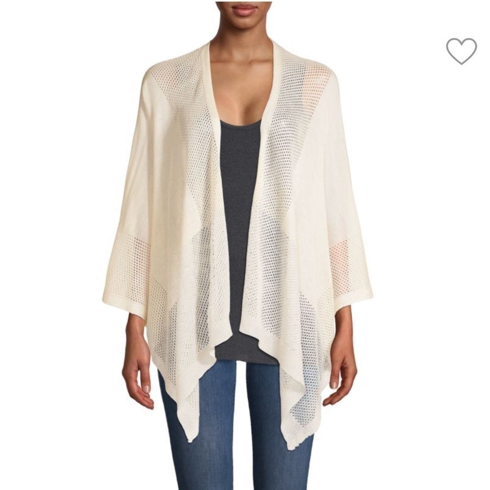 Vince Camuto Boho Open-Front Mesh Ruana Top..Size O/S